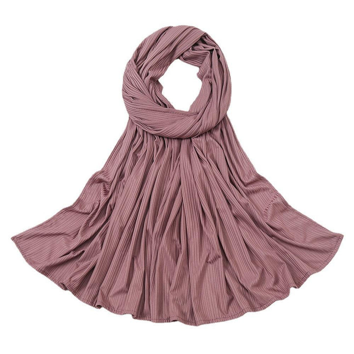 Women's Knitted Thread Cotton Striped Solid Color Scarf - Mamofa Global Store