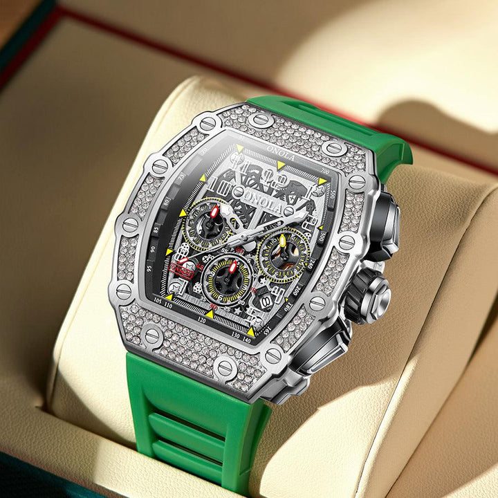 Full Diamond Fashion New Multi-functional Mechanical Watch - Mamofa Global Store