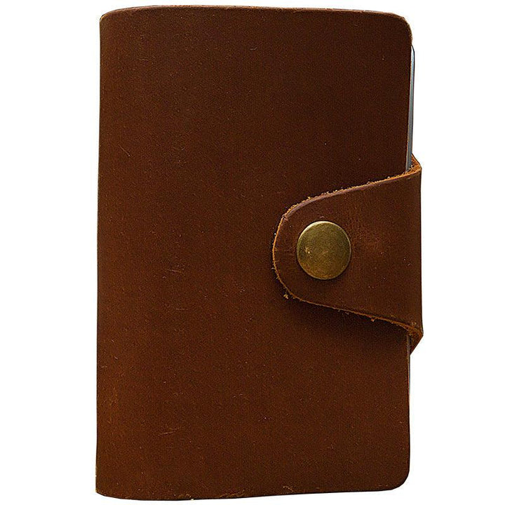 Handmade Cowhide Card Holder Men's Genuine Leather - Mamofa Global Store