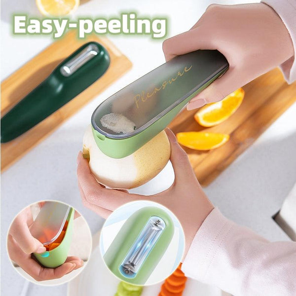 Storage Type Peeling Knife Potato Cucumber Peeler With Storage Tube Apple Fruit Vegetable Scratcher Household Kitchen Gadge - Mamofa Global Store