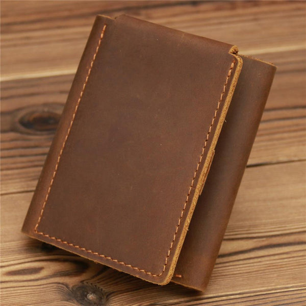 Men's Retro Crazy Horse Leather Wallet - Mamofa Global Store