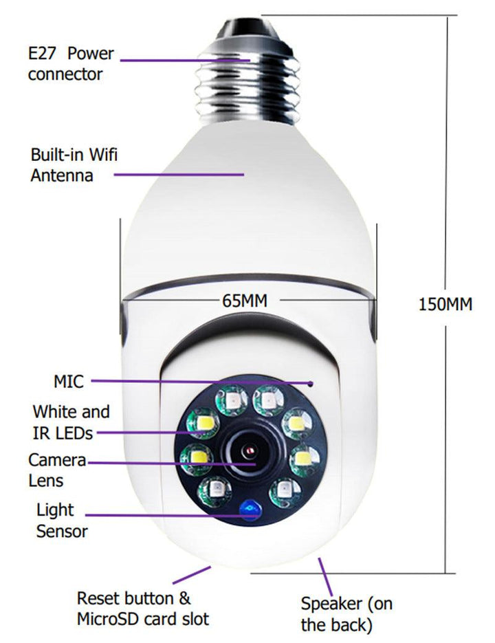 WiFi CAMERA 1080P Bulb - Mamofa Global Store