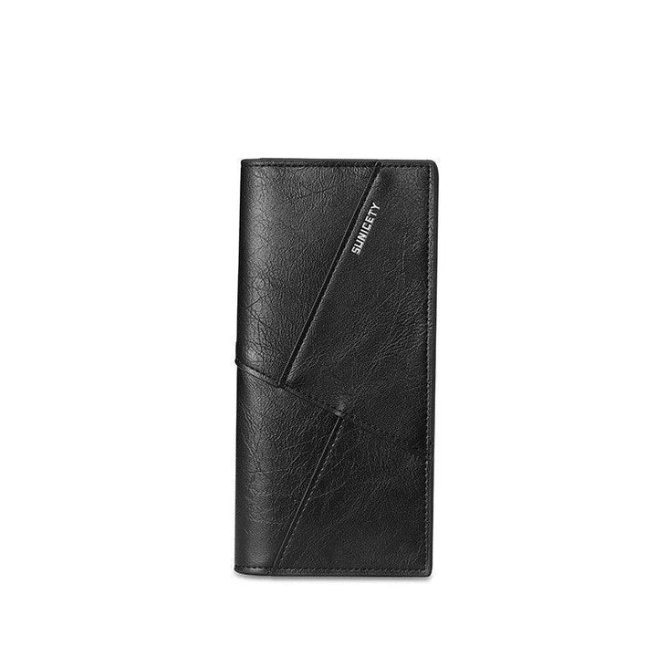 Men's Fashion Stitching Multifunctional Anti-theft Brush Soft Wallet - Mamofa Global Store