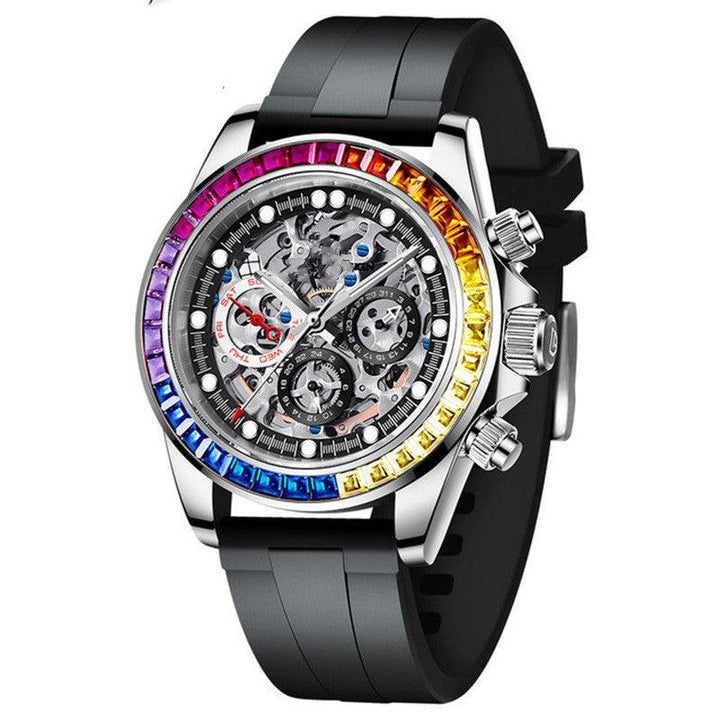 Dial Design Transparent Men's Mechanical Watch - Mamofa Global Store