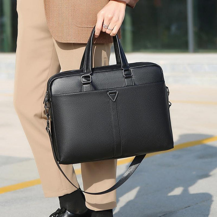 Men's PU Portable Oblique Span Business Briefcase Large Capacity Travel - Mamofa Global Store