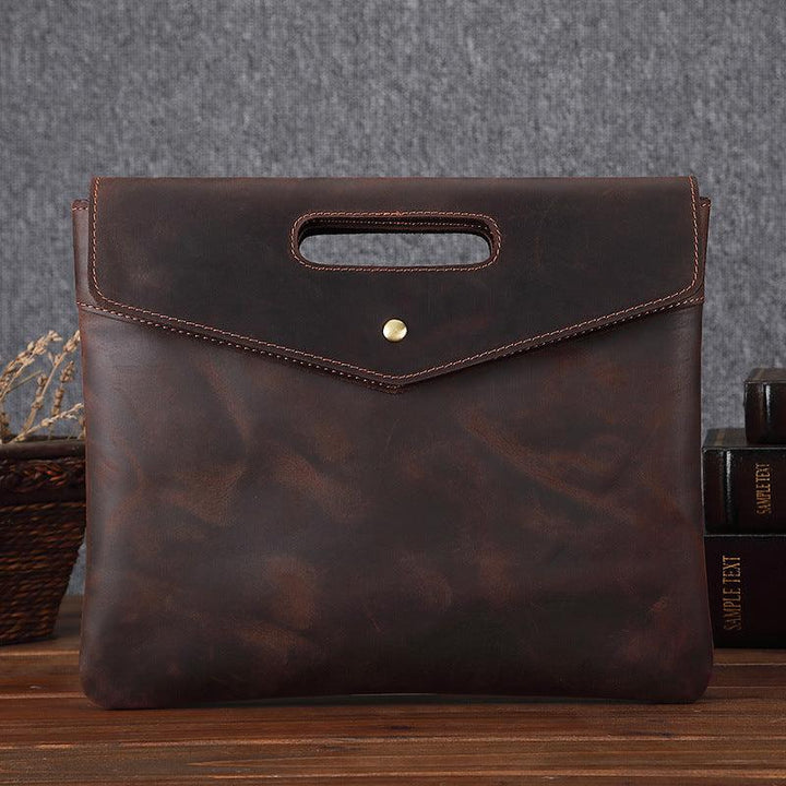 Genuine Leather Men's Briefcase Vintage Business - Mamofa Global Store