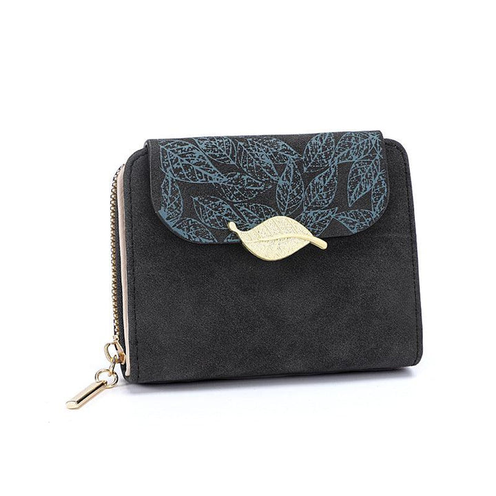 Women's Short Print Flip Zipper Wallet - Mamofa Global Store