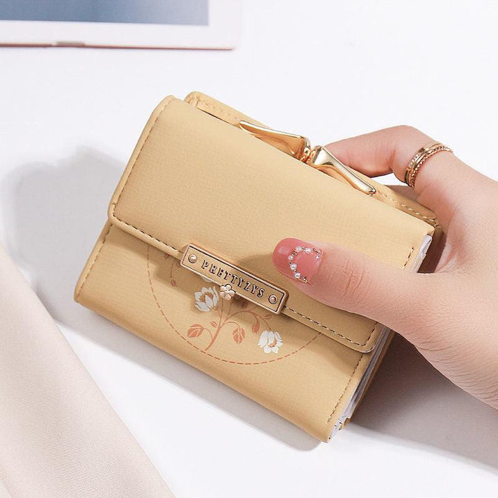 Women's Fashion Simple Tri-fold Wallet Card Case - Mamofa Global Store