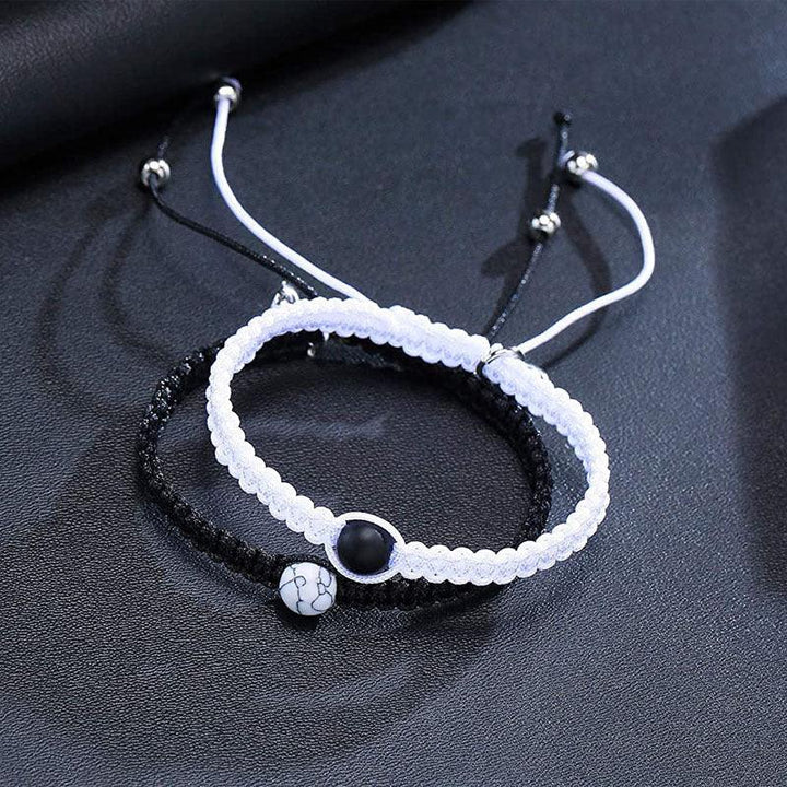 Black And White Niche Handcrafted Couple Bracelet - Mamofa Global Store