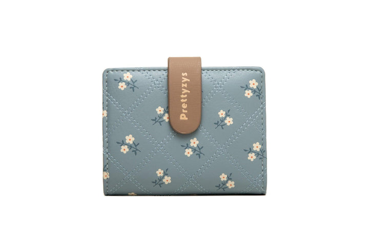 Women's Soft Printed Buckle Folding Small Wallet Multiple Card Slots Integrated Card Holder - Mamofa Global Store