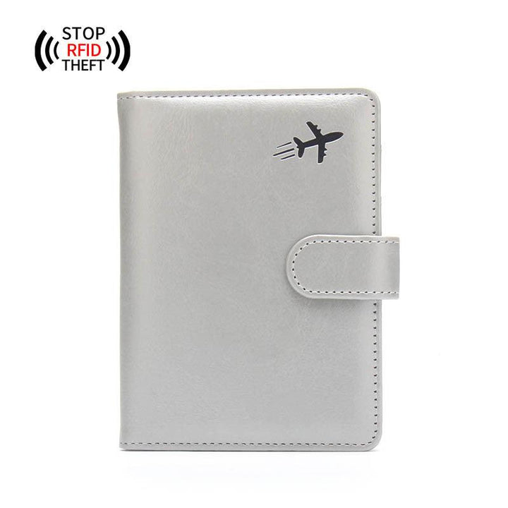 Anti-theft Swipe Passport Leather Ticket Clip Buckle Multi-card Flight - Mamofa Global Store