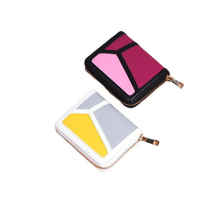 Color Contrast Patchwork Women's Wallet Single Zipper Retro Wallet - Mamofa Global Store