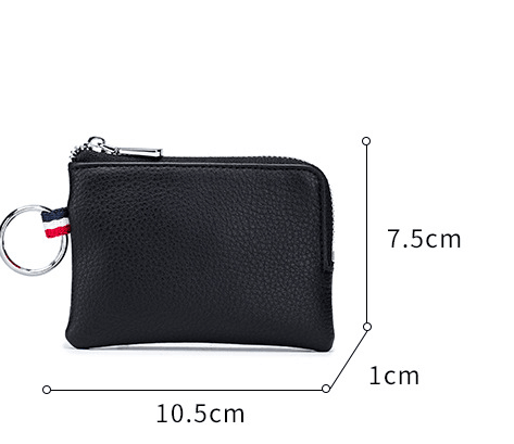 Men's Coin Purse European And American Leather Mini Wallet Soft Leather Zip Coin Driving License Key Case Card Holder Ultra-thin - Mamofa Global Store