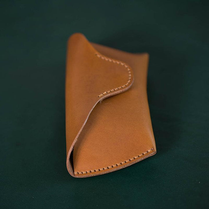 Fog Wax Leather Glasses Case Manual Sewing - Mamofa Global Store