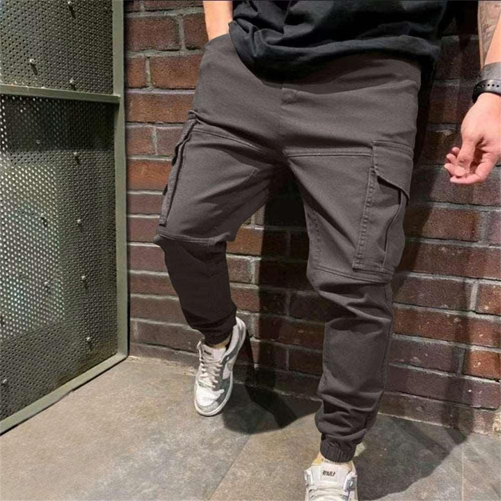 Mens Sports Pants With Pockets Casual Cargo Trousers - Mamofa Global Store