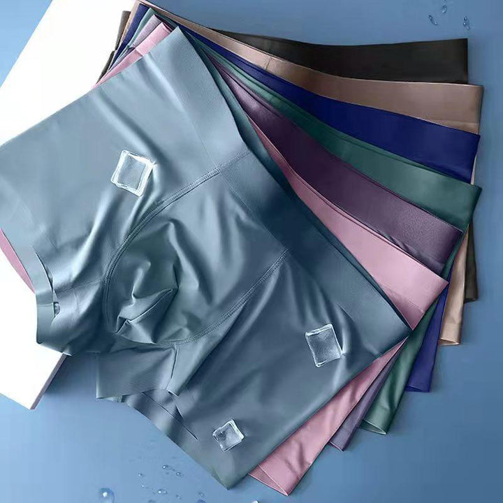 Men's Four-pack Underwear Ice Silk Thin Seamless - Mamofa Global Store