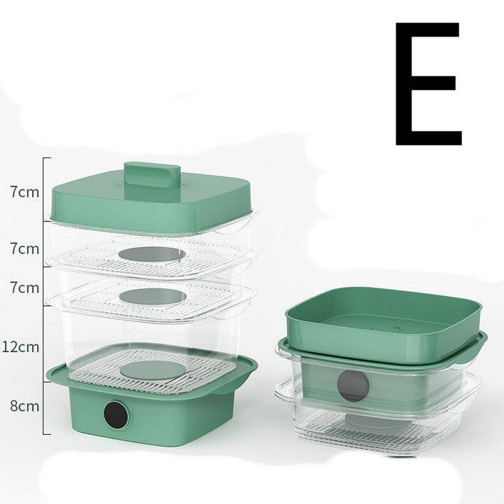 Multi-layer Dish Cover Heat Preservation Kitchen Cover Dining Table Leftover Storage Box Transparent Stack Cooking Hood Steamer - Mamofa Global Store