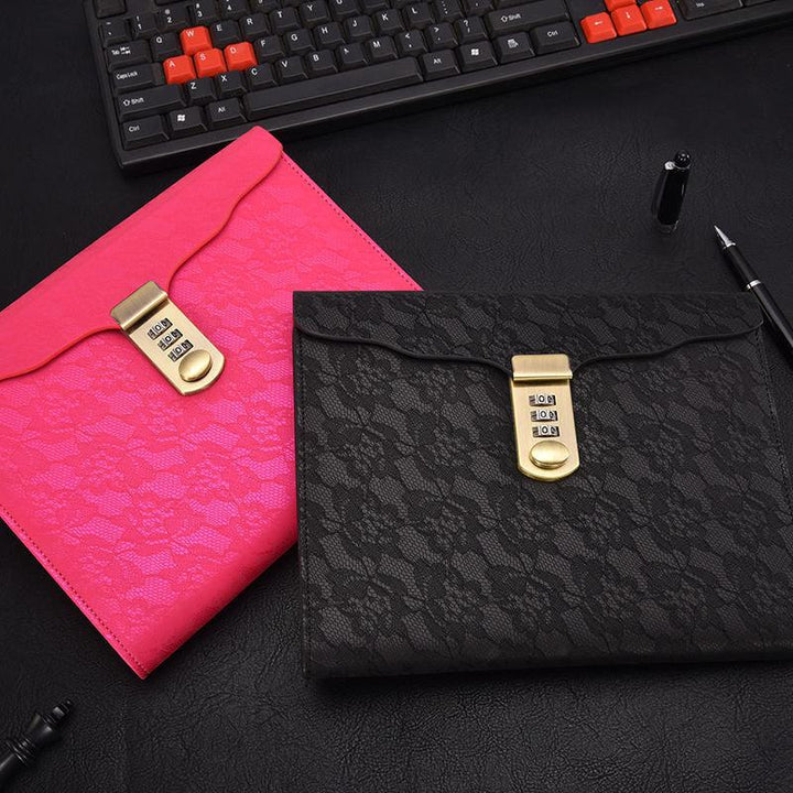 Locked Diary Hand Ledger Stationery Record - Mamofa Global Store