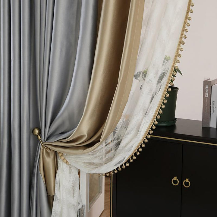 Light Luxury High-end Modern Minimalist Blackout Living Room Bedroom Environmental Protection Curtain - Mamofa Global Store