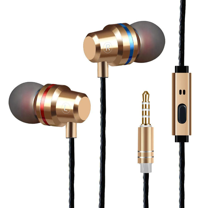 Metal Headphones Heat Tone In-ear Mobile Phone Headphones - Mamofa Global Store