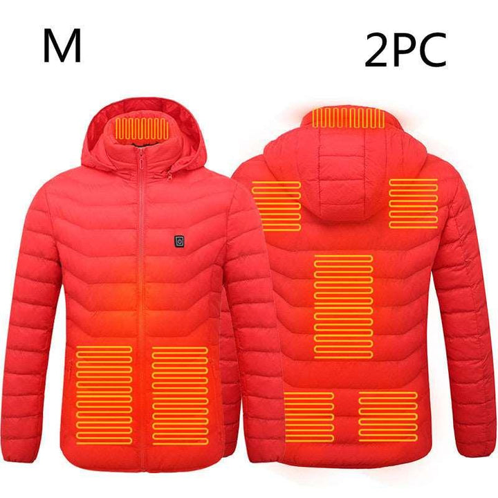 New Heated Jacket Coat USB Electric Jacket Cotton Coat Heater Thermal Clothing Heating Vest Men's Clothes Winter - Mamofa Global Store