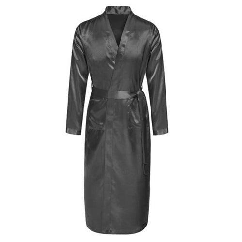 Men's Satin Rayon Robe Gown Solid Color Kimono - Mamofa Global Store