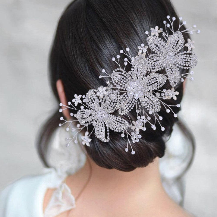 Flower Rhinestone Hair Accessories Bridal Wedding Hair Band - Mamofa Global Store