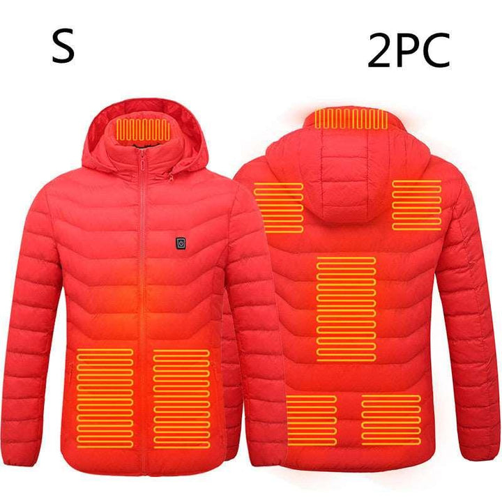 New Heated Jacket Coat USB Electric Jacket Cotton Coat Heater Thermal Clothing Heating Vest Men's Clothes Winter - Mamofa Global Store