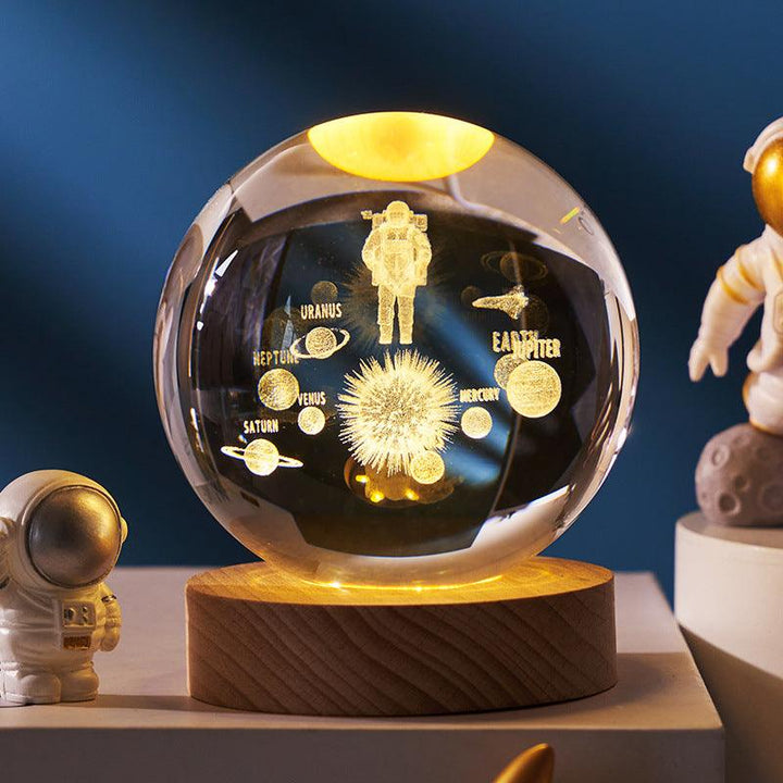 Starry Sky and Planets Crystal Ball Night Lamp - Mamofa Global Store