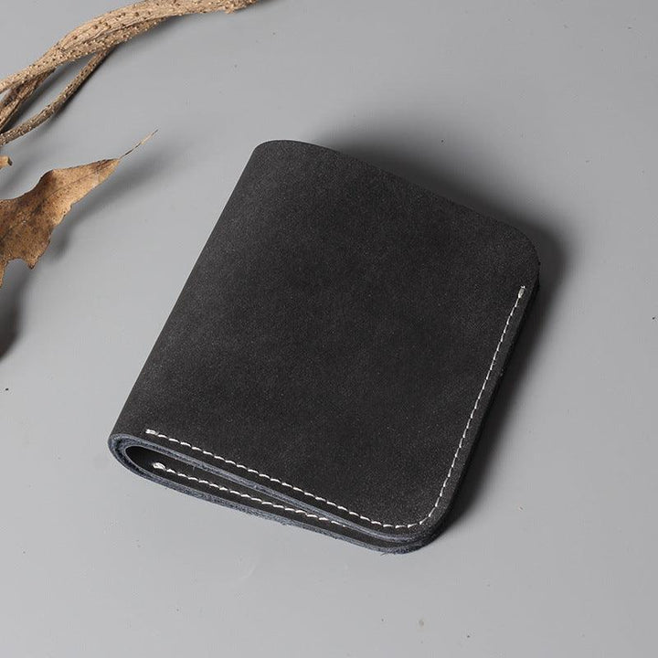 Men's And Women's Simple Hard Leather Wallet - Mamofa Global Store