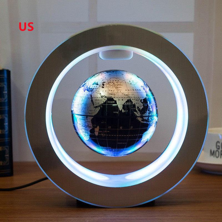 Round LED World Map Floating Globe Magnetic Levitation Light Anti Gravity Magic - Mamofa Global Store