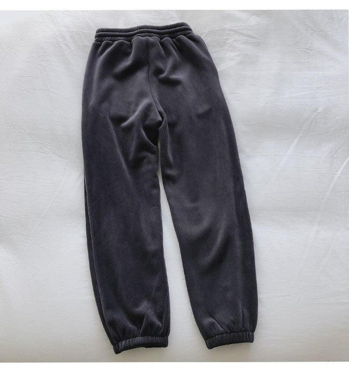 Sports Pants Female Fleece Lined Thick Loose Outerwear Casual Pants - Mamofa Global Store