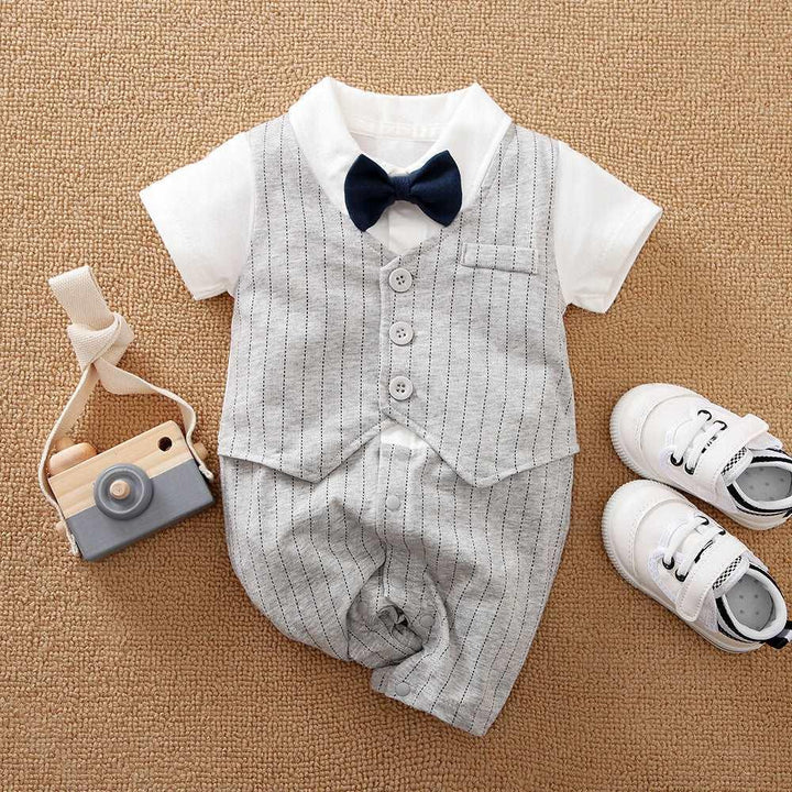 Baby Boy Gentleman Jumpsuit Baby Autumn Clothing - Mamofa Global Store