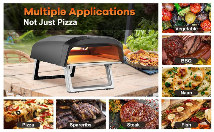 Geek Chef Gas Pizza Oven, Pizza Ovens For Outside Propane, Outdoor Ovens With 13 Inch Pizza Stone, Portable Gas Pizza Oven With Foldable Legs, Pizza Oven For Patio Garden,Ban Amazon,homedepot,lowes - Mamofa Global Store