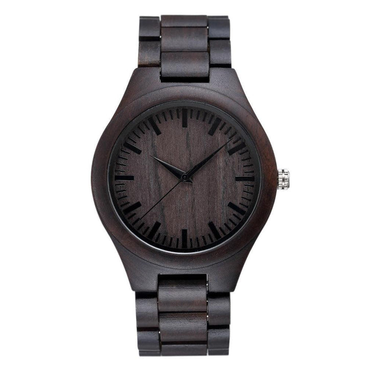 Men's And Women's Large Dial Wood Quartz Watch - Mamofa Global Store