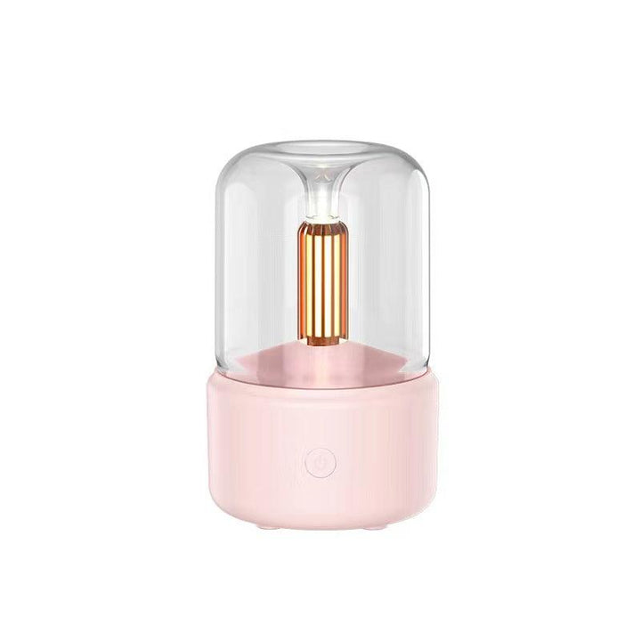 Atmosphere Light Humidifier Candlelight Aroma Diffuser Portable 120ml Electric USB Air Humidifier Cool Mist Maker Fogger 8-12 Hours With LED Night Light - Mamofa Global Store