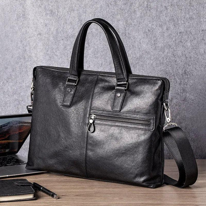 Men's Bag Leather Portable Business Leisure - Mamofa Global Store