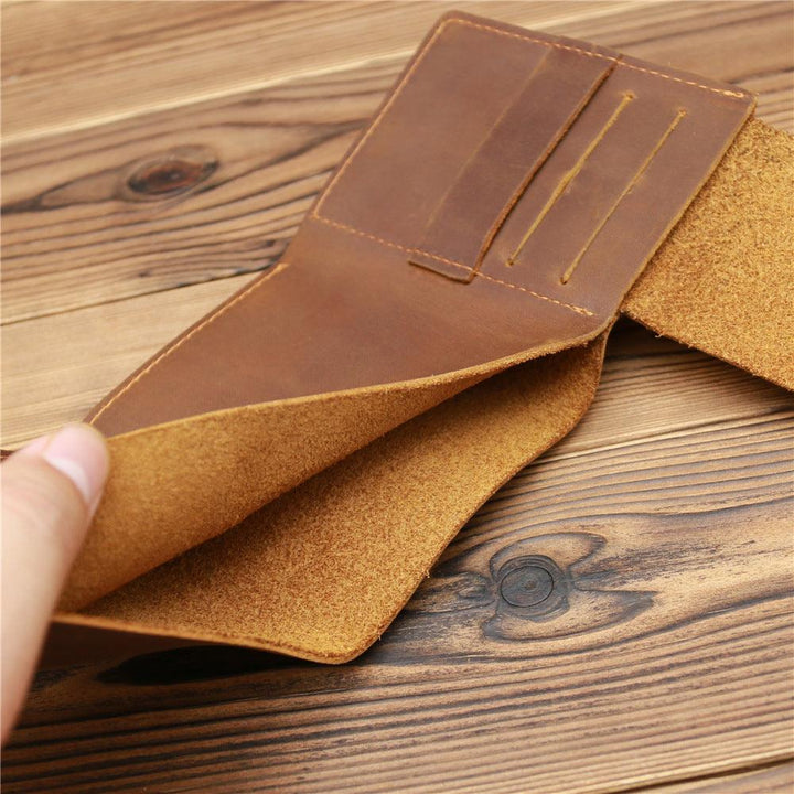 Men's Retro Crazy Horse Leather Wallet - Mamofa Global Store