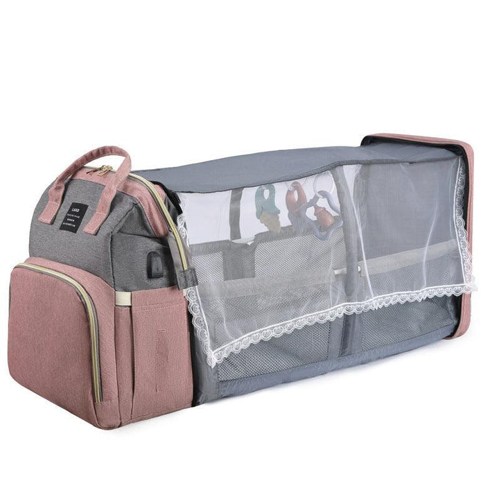 New Mummy Baby Crib Backpack Large Capacity Out Milk Insulated Bag Women - Mamofa Global Store