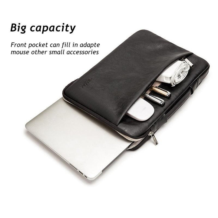 Leather Laptop Bag With Portable Liner - Mamofa Global Store