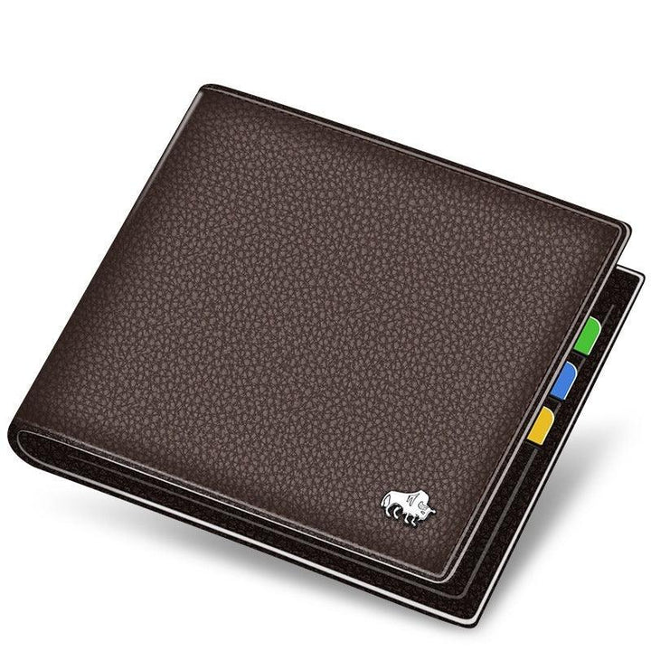 Wallet Men's Short First Layer Cowhide Multiple Card Slots - Mamofa Global Store