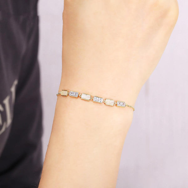 Micro Inlay Geometric Square Pull-out Bracelet Temperament Wild - Mamofa Global Store