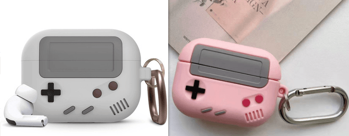 Compatible with Apple, Silicone Cover Case For Airpods Case Cover Compatible With For Airpods Pro Case Classic Game Player Design Case With Keychain - Mamofa Global Store