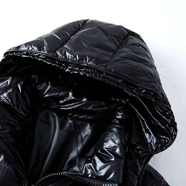 Down Jacket Black Glossy Couples Coat - Mamofa Global Store