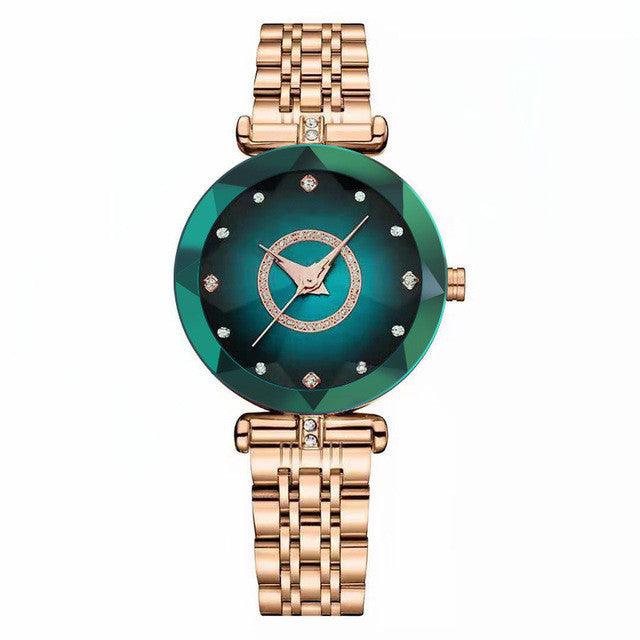 Women's Crystal Simple Steel Band Watch - Mamofa Global Store