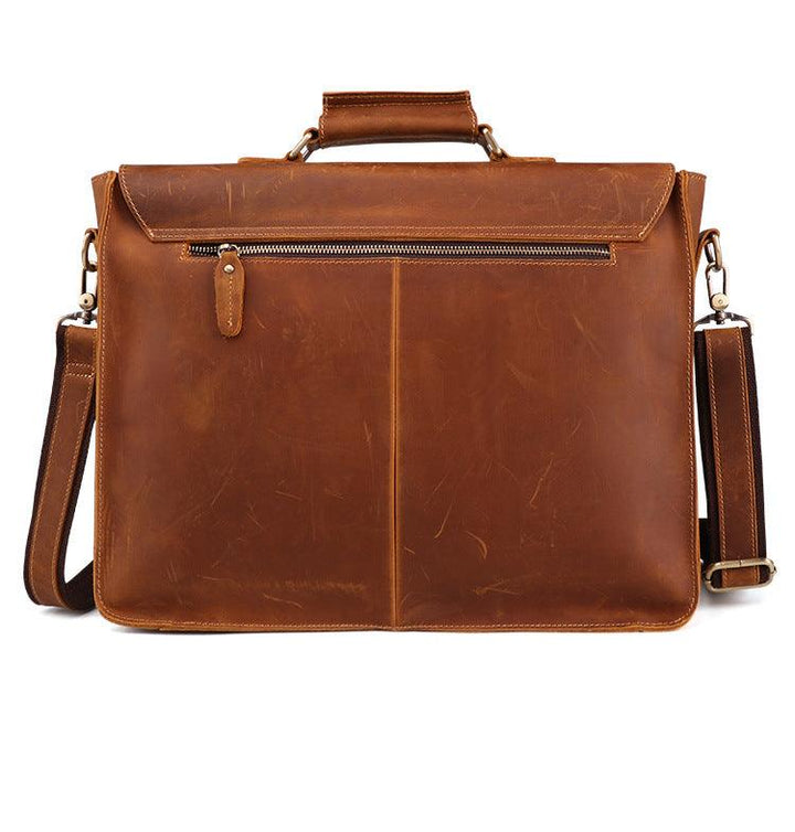 Genuine Leather Men's Business Briefcase - Mamofa Global Store