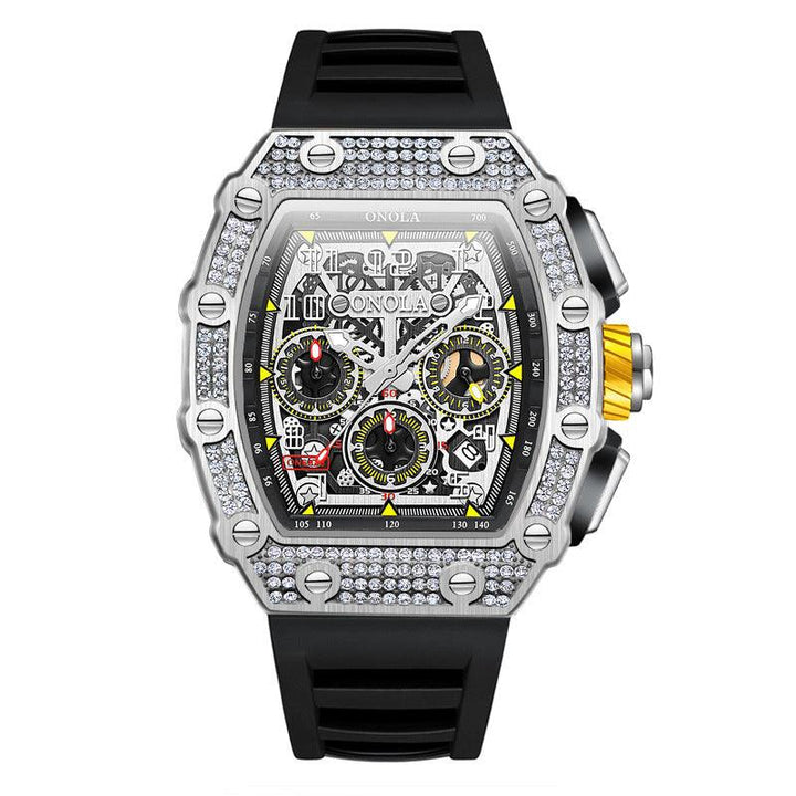 Full Diamond Fashion New Multi-functional Mechanical Watch - Mamofa Global Store