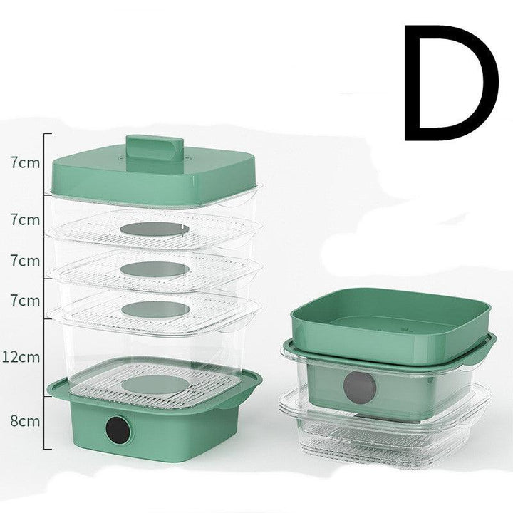 Multi-layer Dish Cover Heat Preservation Kitchen Cover Dining Table Leftover Storage Box Transparent Stack Cooking Hood Steamer - Mamofa Global Store