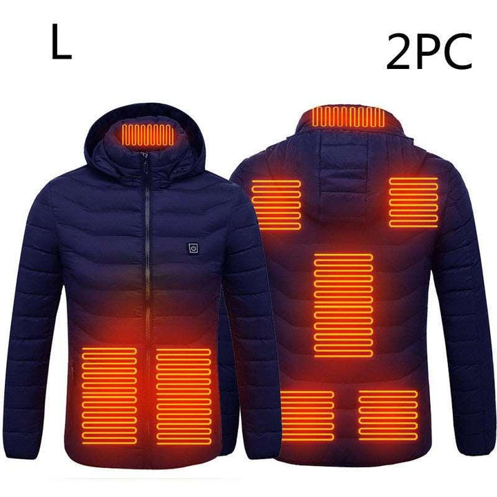 New Heated Jacket Coat USB Electric Jacket Cotton Coat Heater Thermal Clothing Heating Vest Men's Clothes Winter - Mamofa Global Store