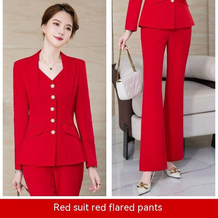 Women's Suit Jacket New Autumn And Winter Leisure Two-piece Suit - Mamofa Global Store